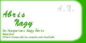 abris nagy business card
