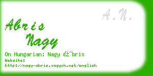 abris nagy business card